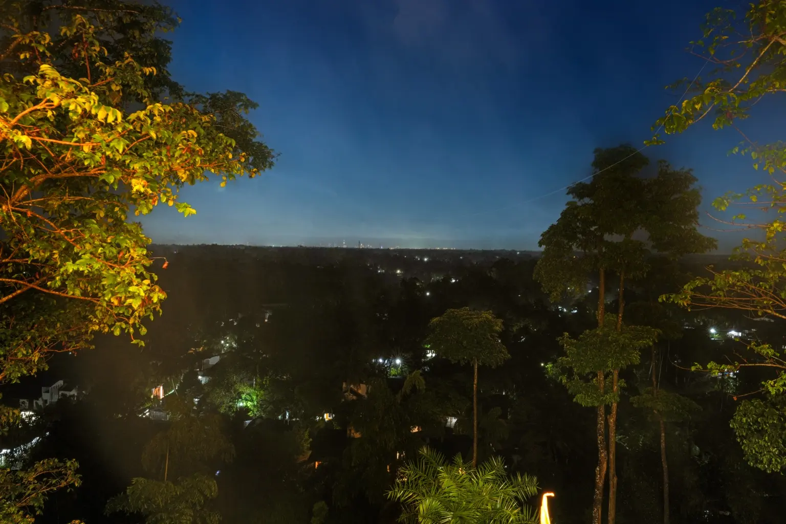 Night valley view from Sivora Hills